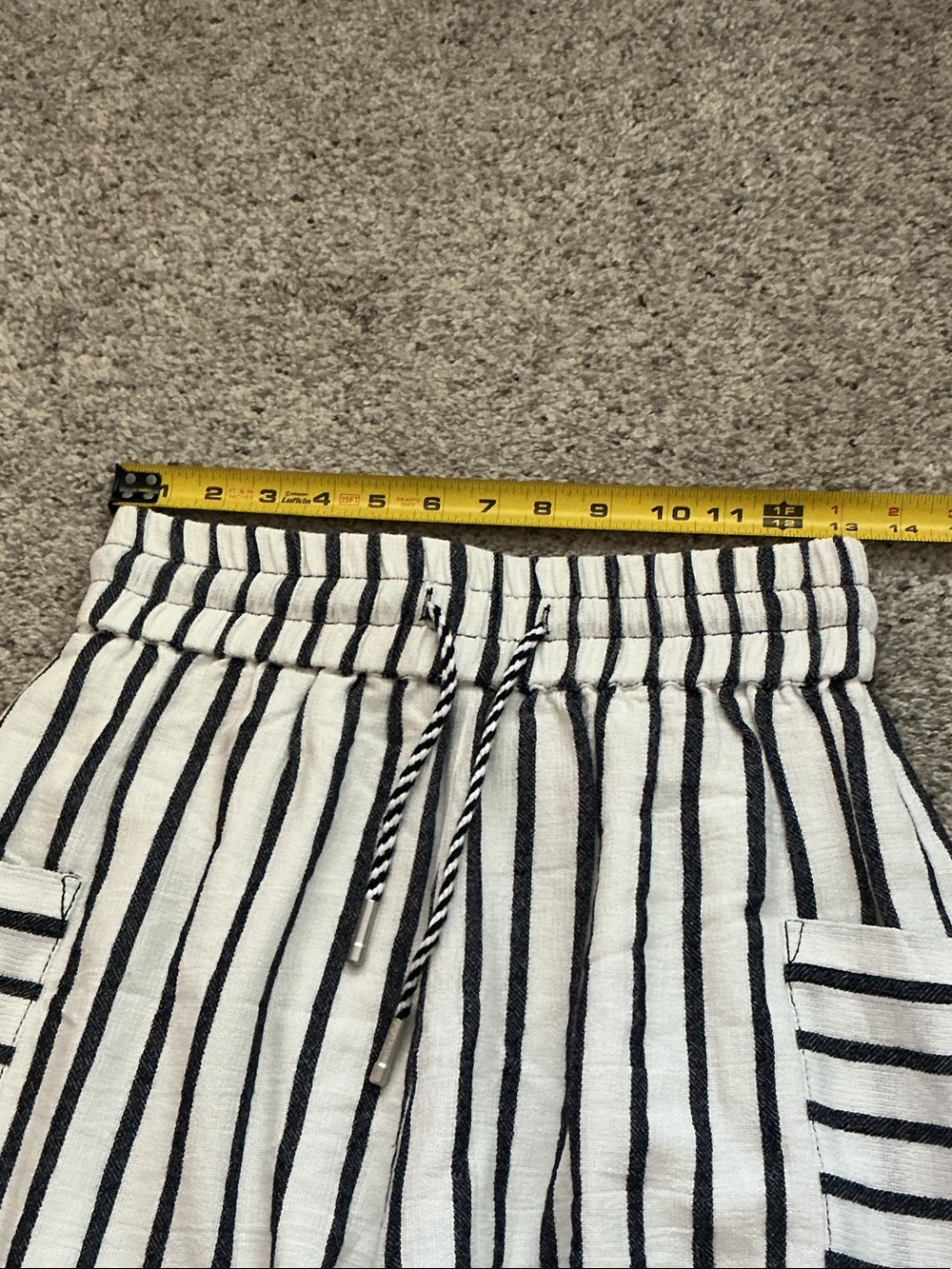 NWT Cotierra Striped Drawstring Women’s Shorts - White & Navy - Picture 4 of 9